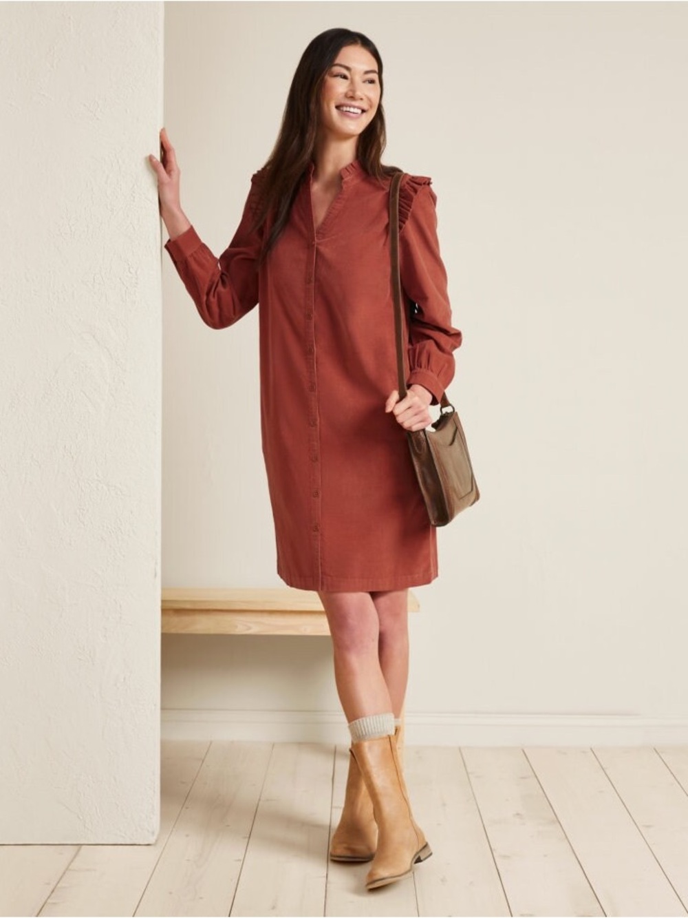 Garnet Hill Daphne‎ Corduroy Dress size medium